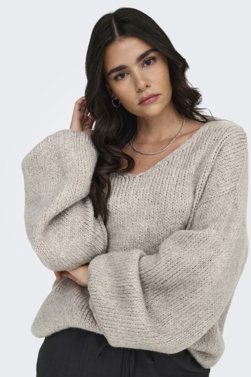 Jacqueline de Yong JDYDINEA L/S REVERSIBLE PULLOV. KNT 15334709 Chateau Gray