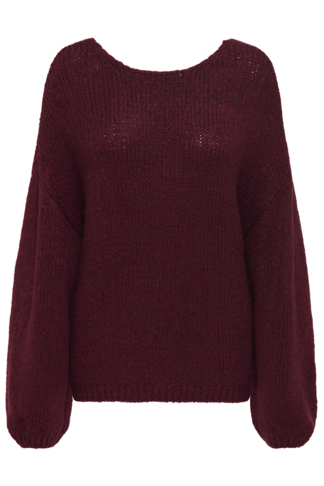 Jacqueline de Yong bordeaux dames trui | Vooraanzicht
