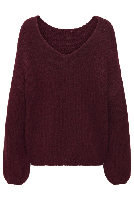 Jacqueline de Yong bordeaux dames trui | Achteraanzicht