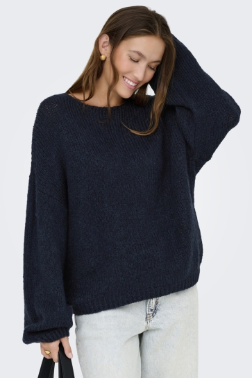 Jacqueline de Yong Trui JDYDINEA L/S REVERSIBLE PULLOV KNT 15334709 TOTAL ECLIPSE