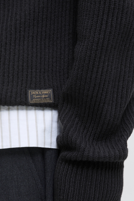 Jack & Jones zwarte heren trui | Close up