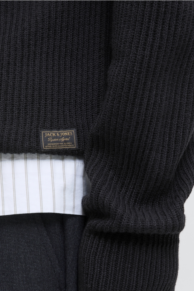 Jack & Jones zwarte heren trui | Close up