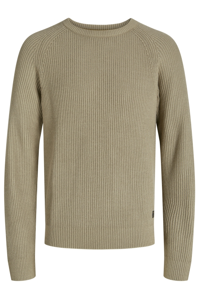 Jack & Jones beige heren trui | Vooraanzicht