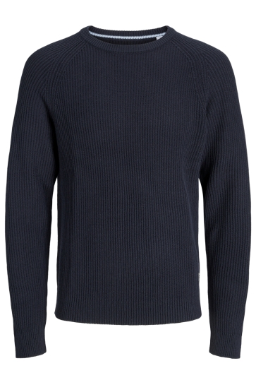 Jack & Jones JJPANNEL KNIT CREW NECK AW25 12278916 SKY CAPTAIN