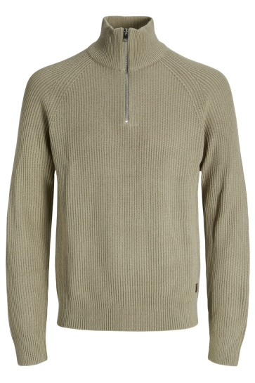 Jack & Jones Trui JJPANNEL KNIT HALF ZIP AW25 12278919 Crockery