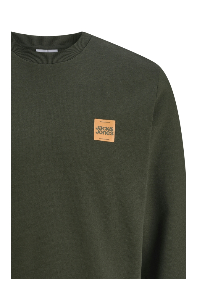Jack & Jones groene heren sweater | Close up
