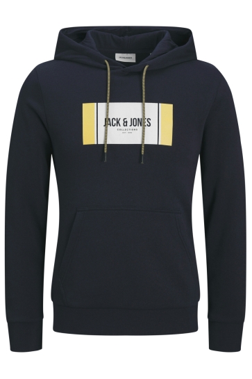 Jack & Jones Trui JJHAYATO SWEAT HOOD BTS 12278614 Sky Captain