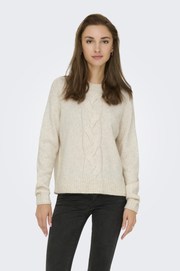Jacqueline de Yong JDYSUSANNA L/S O-NECK RAGLAN PULL K 15351909 Whitecap Gray/MELANGE
