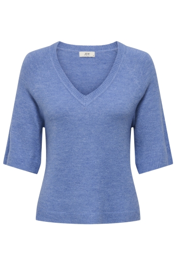 Jacqueline de Yong Trui JDYELANORA 2/4 V-NECK RAGLAN PULLOV 15344200 EBB AND FLOW/MELANGE