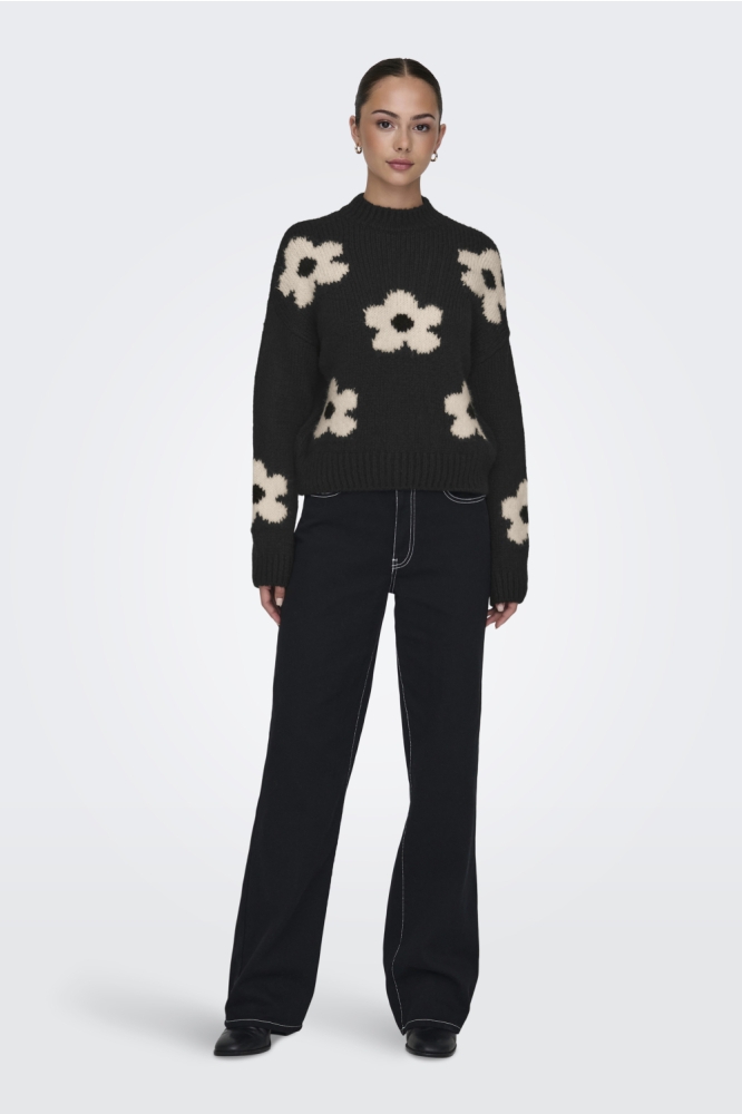 Jacqueline de Yong zwarte dames trui | Model