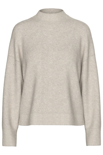 Pieces Trui PCMALOU LS HIGH NECK KNIT PWP BC 17161608 Silver Gray