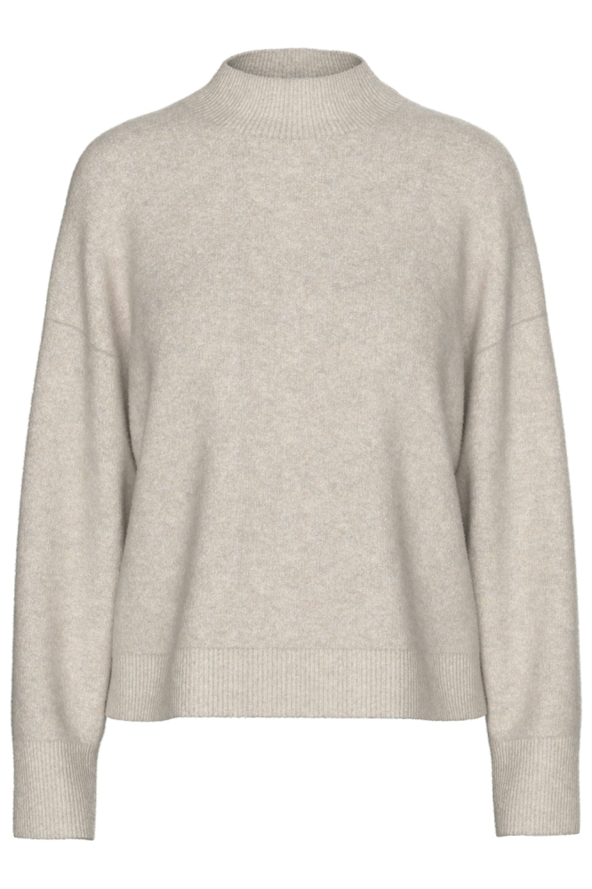 Pieces beige dames trui | Vooraanzicht