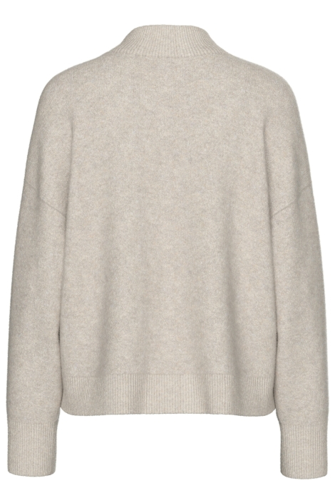 Pieces beige dames trui | Achteraanzicht