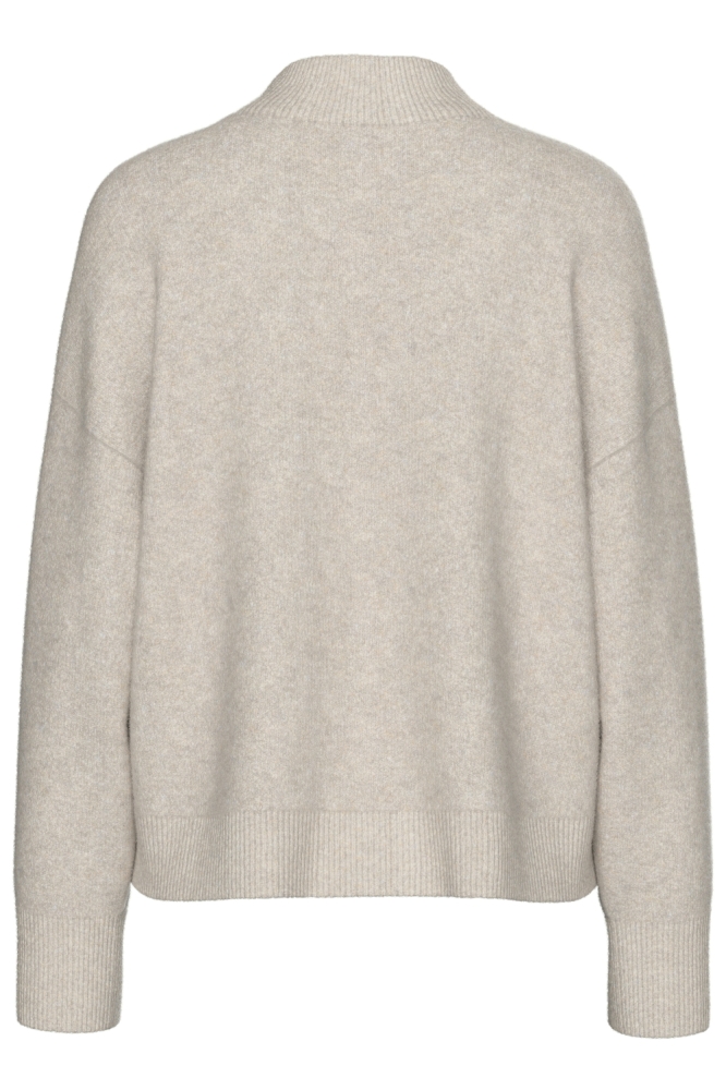 Pieces beige dames trui | Achteraanzicht