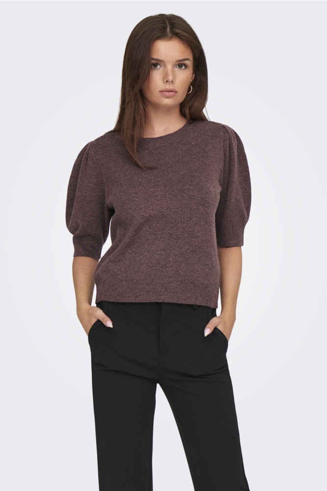 Only roze dames trui | Model vooraanzicht