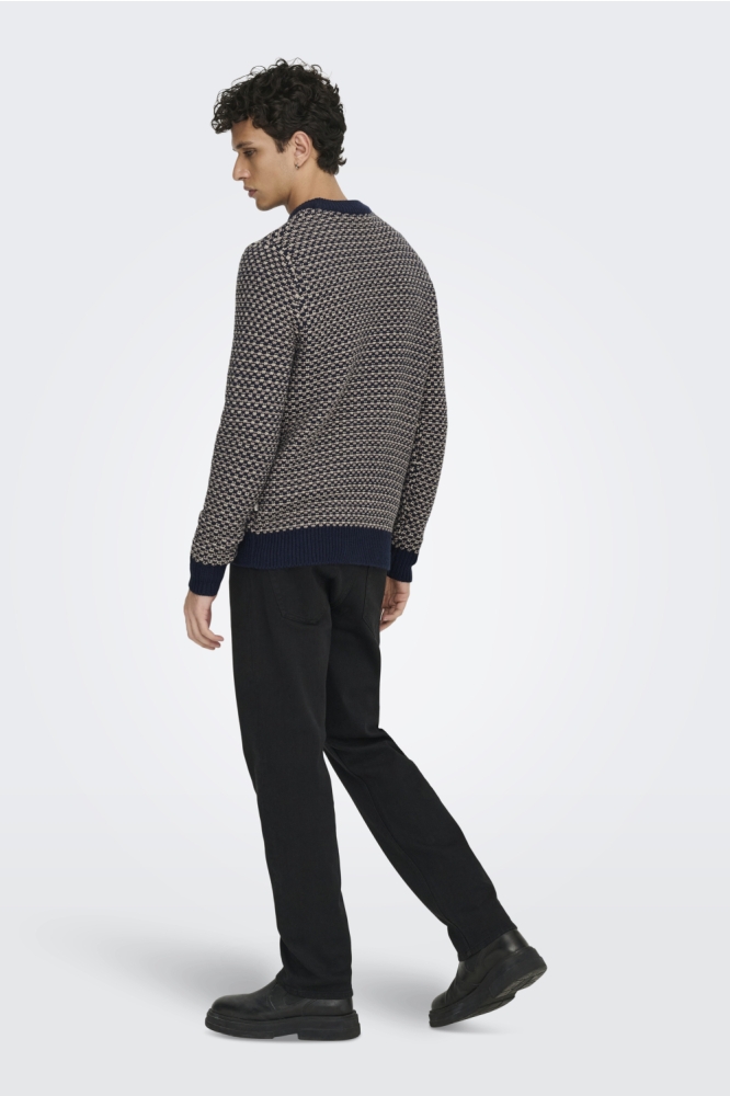 Only & Sons blauwe heren trui | Model