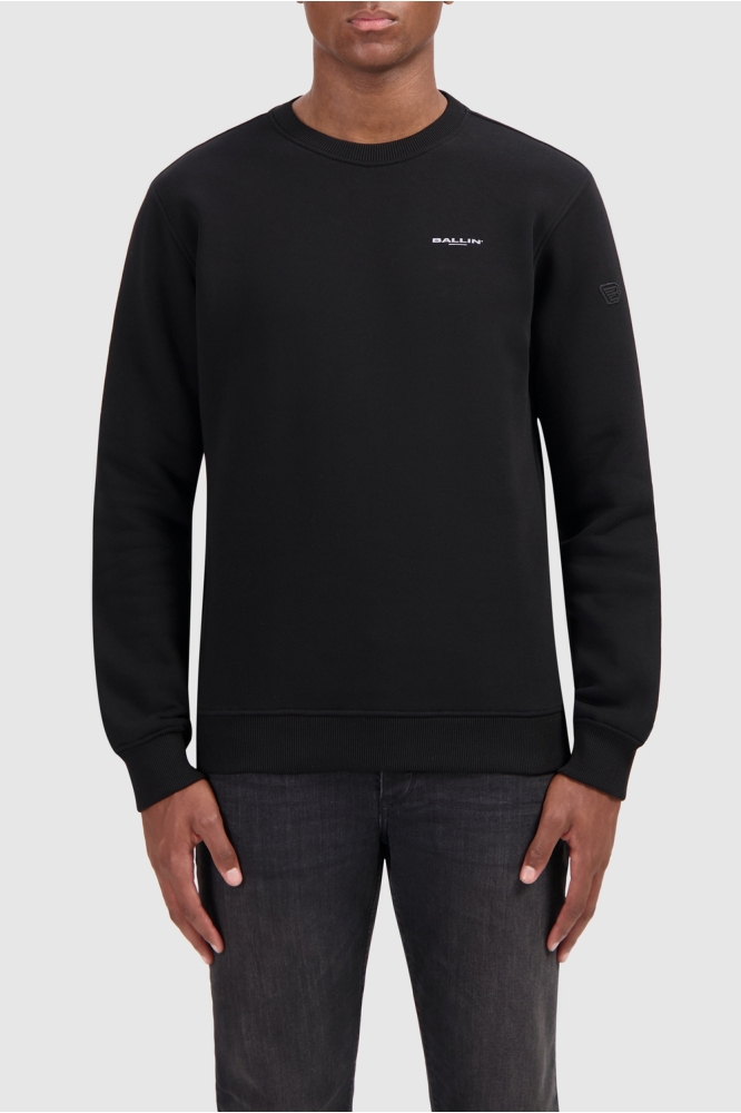 Ballin zwarte heren sweater | Model vooraanzicht