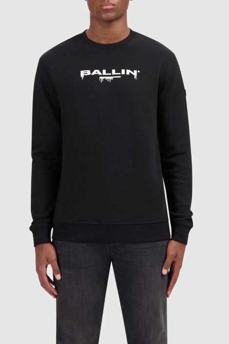 Ballin zwarte heren sweater | Vooraanzicht