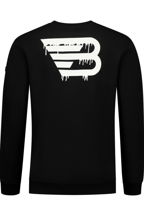 Ballin zwarte heren sweater | Achteraanzicht