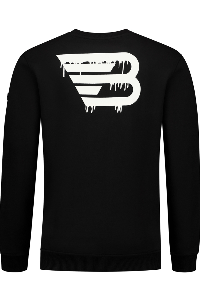 Ballin zwarte heren sweater | Achteraanzicht