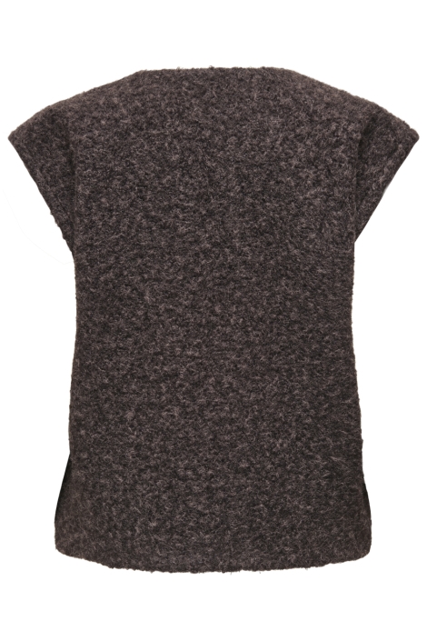 Only bruine dames gilet | Achteraanzicht