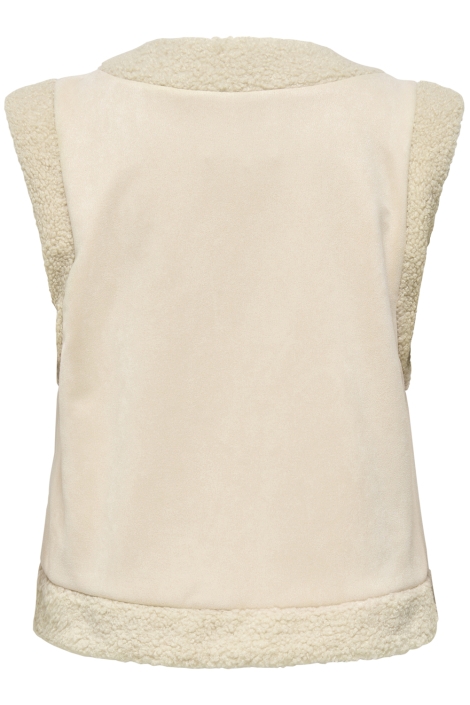 Only beige dames gilet | Achteraanzicht