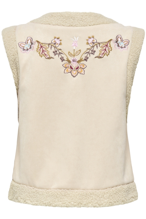 Only beige dames gilet | Achteraanzicht