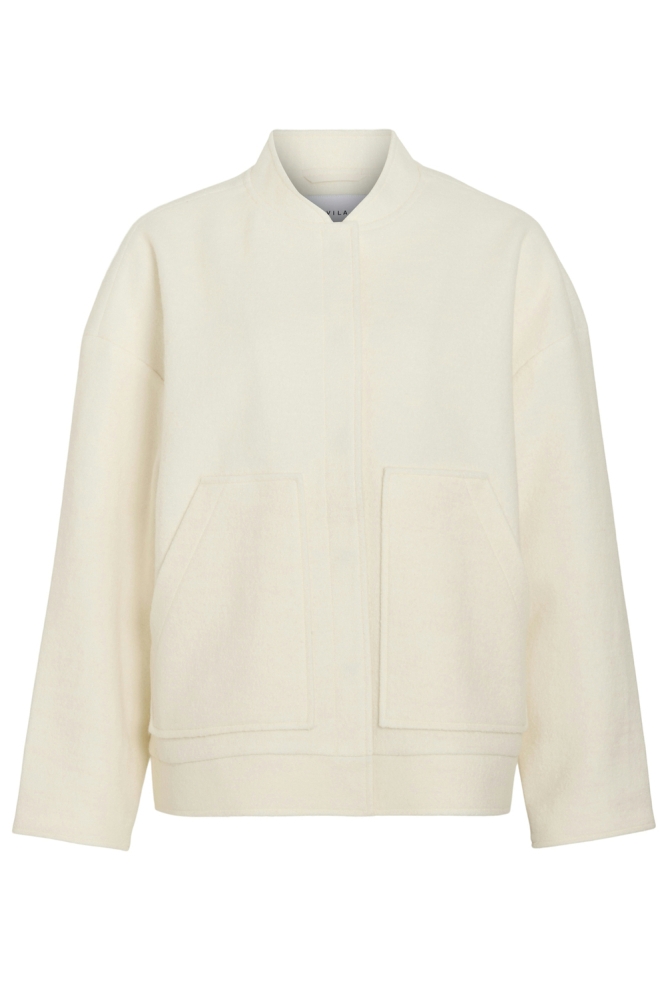 Vila beige dames jas | Vooraanzicht