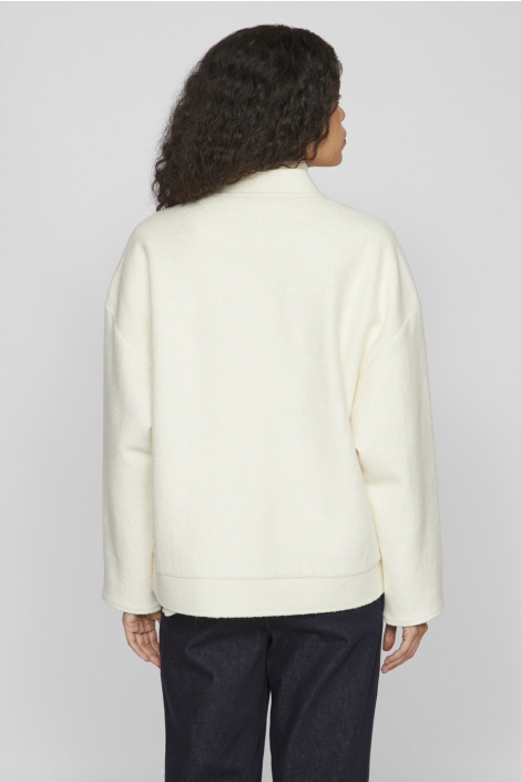 Vila beige dames jas | Model achteraanzicht