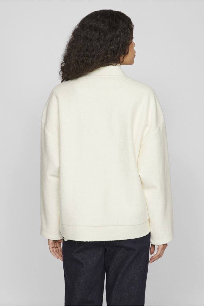 Vila beige dames jas | Model achteraanzicht