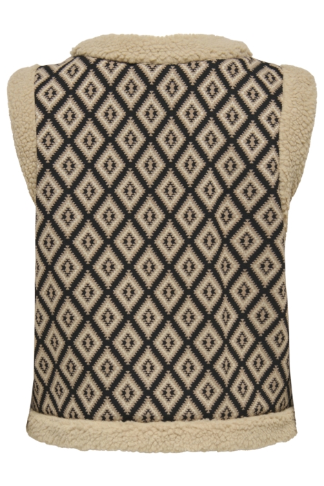 Only beige dames gilet | Achteraanzicht