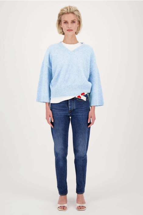 Zusss blauwe dames trui | Model