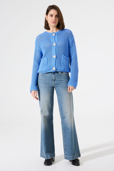 Garcia blauwe dames vest | Model