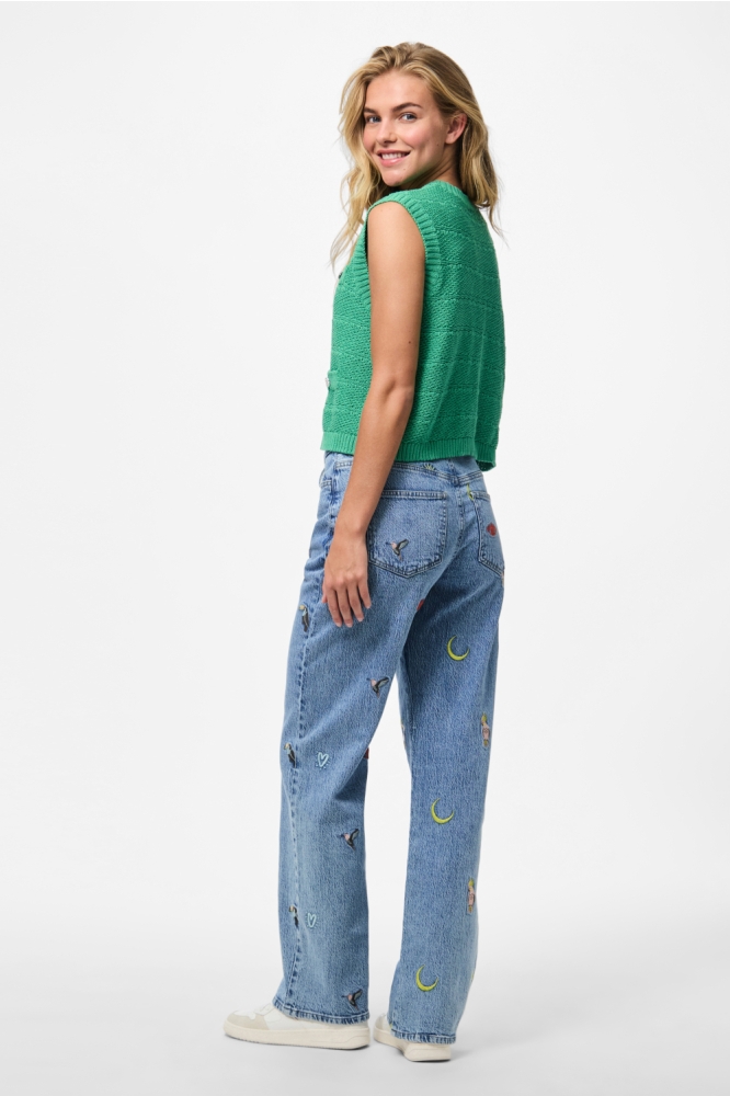 Pieces groene dames gilet | Model