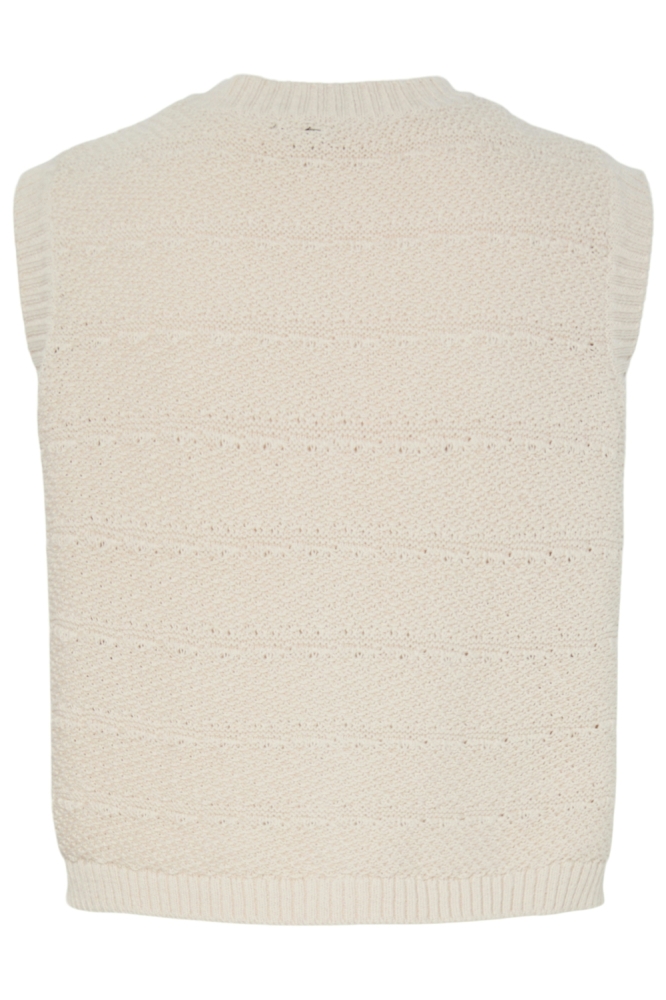 Pieces beige dames gilet | Achteraanzicht