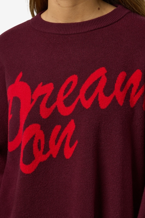 Noisy may bordeaux dames trui | Close up