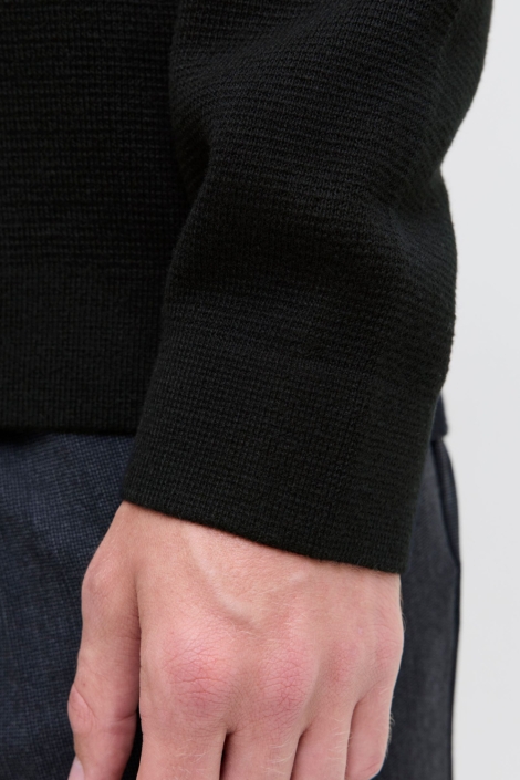 Jack & Jones zwarte heren trui | Close up