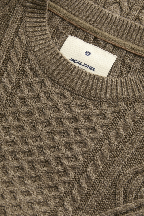 Jack & Jones bruine heren trui | Kleurstaal