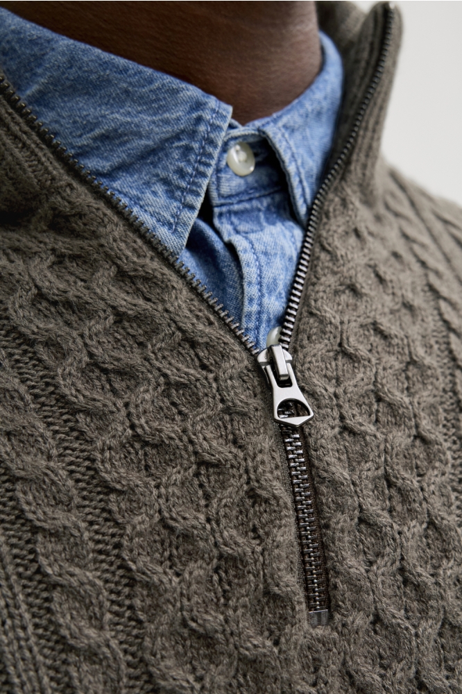 Jack & Jones groene heren trui | Close up