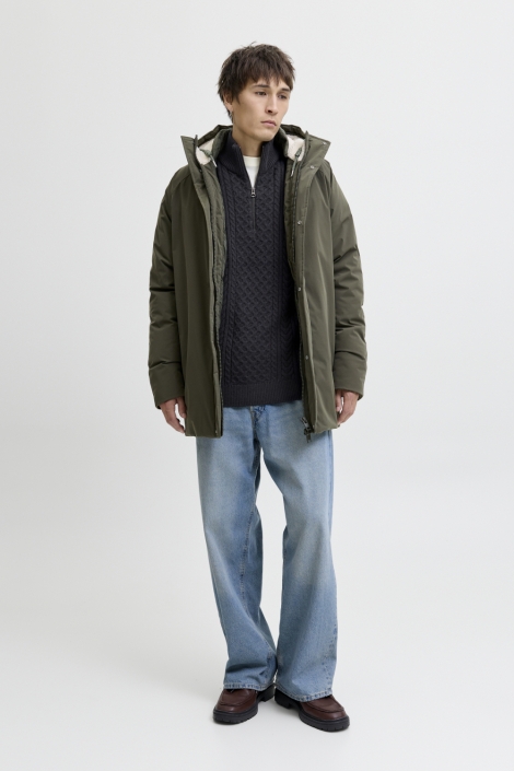 Jack & Jones blauwe heren trui | Model vooraanzicht