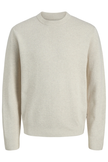 Jack & Jones Trui JPRBLAMILANO STITCH KNIT CREW NECK 12259666 CLOUD DANCER /MEANGE