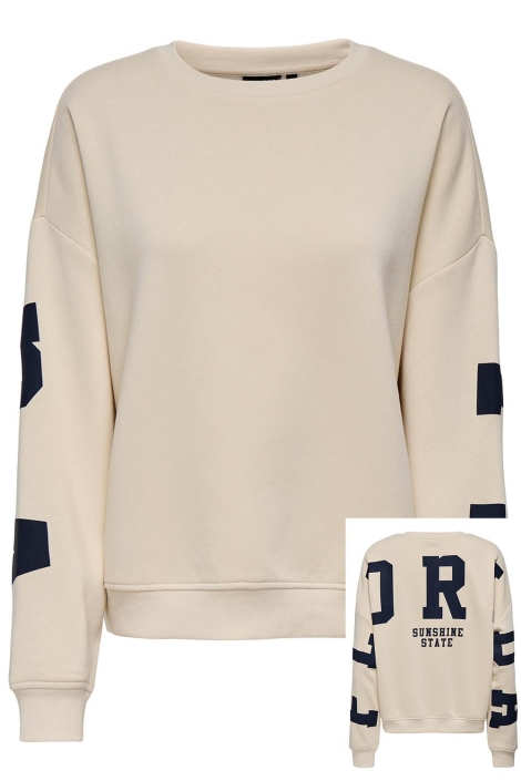 Only beige dames sweater | Vooraanzicht