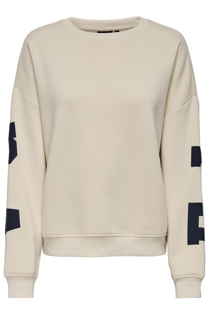 Only beige dames sweater | Vooraanzicht