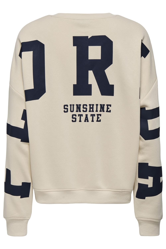 Only beige dames sweater | Achteraanzicht