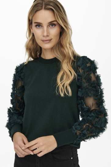 Jacqueline de Yong Trui JDYFAIRVIEW L/S SWEAT JRS NOOS 15220558 PANDEROSA PINE