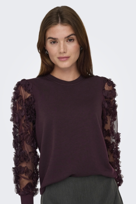 Jacqueline de Yong bordeaux dames sweater | Model