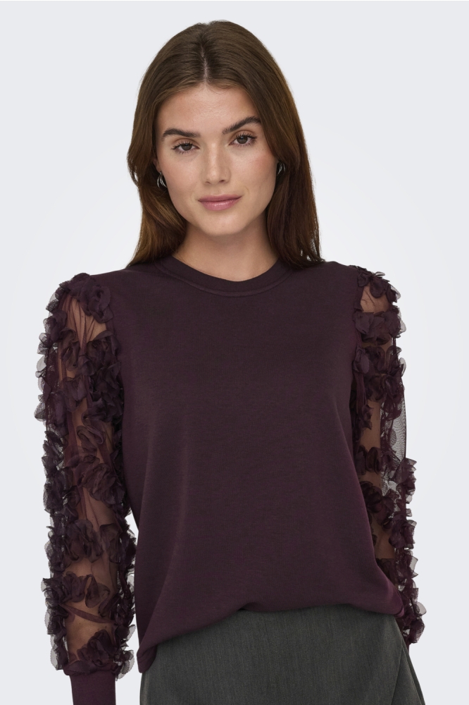 Jacqueline de Yong bordeaux dames sweater | Model