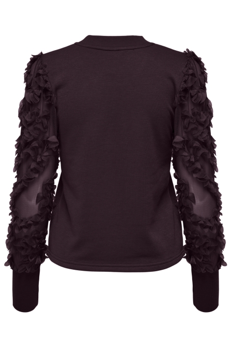 Jacqueline de Yong bordeaux dames sweater | Achteraanzicht