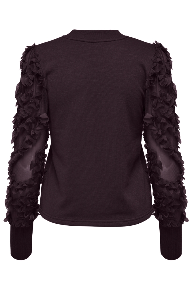 Jacqueline de Yong bordeaux dames sweater | Achteraanzicht