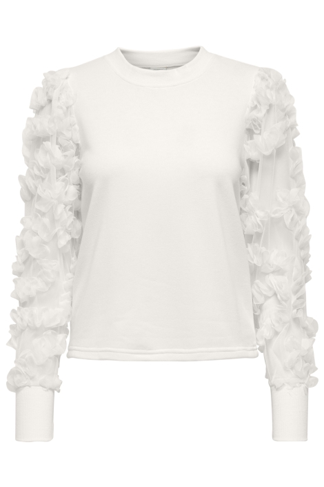Jacqueline de Yong witte dames sweater | Vooraanzicht
